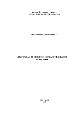 Verifica&ccedil;&atilde;o de ciclos no mercado segurador brasileiro