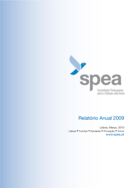Relatório de Atividades e Contas de 2009
