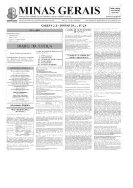 di&Aacute;riO dA JusTi&ccedil;A - Pesquisa do Di&aacute;rio Oficial de Minas Gerais