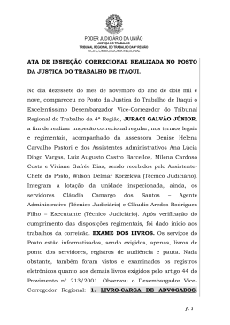 ATA Posto de Itaqui - Tribunal Regional do Trabalho da 4&ordf; Regi&atilde;o