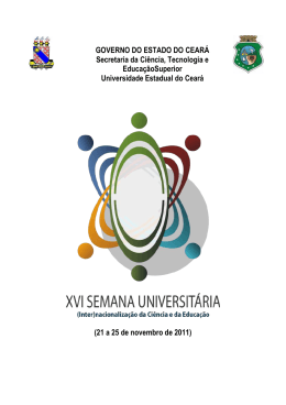 PROGRAMAÇÃO DA XIV SEMANA UNIVERSITÁRIA DA UECE