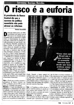 0 presidente do Banco Central diz que o