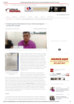 Vereador aguarda decisão judicial e diz que é vítima de - TCE