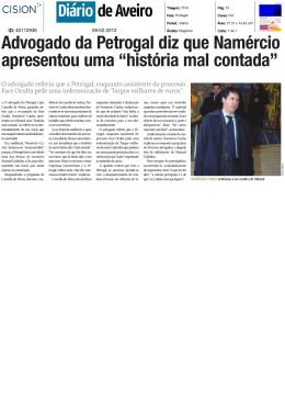 Advogado da Petrogal diz que Nam&eacute;rcio apresentou uma &ldquo;hist&oacute;ria