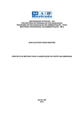 proposta de m&eacute;todo para classifica&ccedil;&atilde;o do porte das empresas