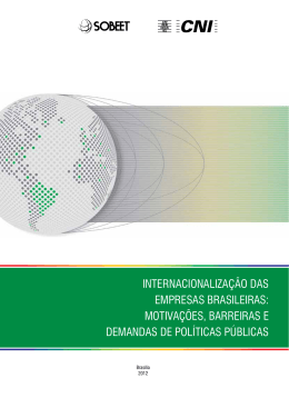 INTERNACIONALIZA&Ccedil;&Atilde;O DAS EMPRESAS BRASILEIRAS