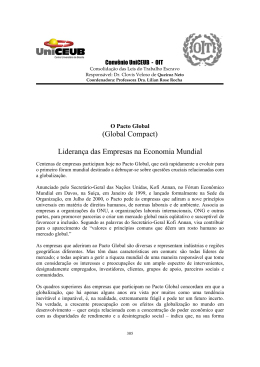(Global Compact) Lideran&ccedil;a das Empresas na Economia Mundial