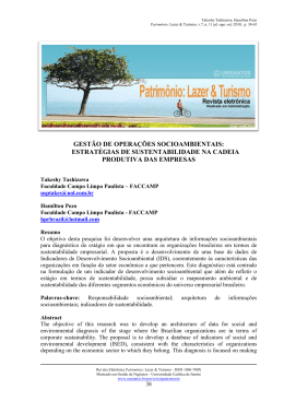 estrat&eacute;gias de sustentabilidade na cadeia produtiva das empresas