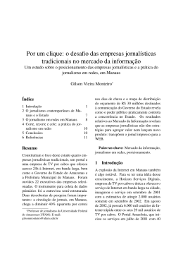 Por um clique: o desafio das empresas jornal&iacute;sticas