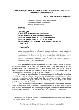 A DISCRIMINA&Ccedil;&Atilde;O DO TRABALHADOR IDOSO