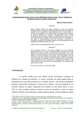 a responsabilidade social das empresas envolvidas com o trabalho