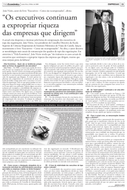 &ldquo;Os executivos continuam a expropriar riqueza das empresas