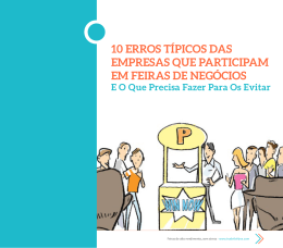 10 erros t&iacute;picos das empresas que participam em feiras de