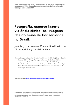 Fotografia, esporte-lazer e viol&ecirc;ncia simb&oacute;lica