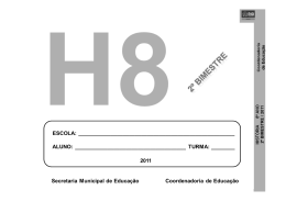 HIST&Oacute;RIA 8&ordm; A N O        2&ordm; B IM ESTR E / 2011