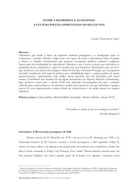 Entre a metr&oacute;pole a as col&ocirc;nias - TJPE