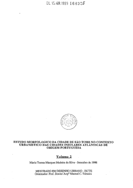 estudo morfológico da cidade de são tomé no contexto urbanístico