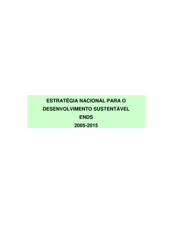 Estrat&eacute;gia Nacional de Desenvolvimento Sustent&aacute;vel