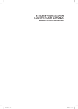 A Economia Verde no Contexto do Desenvolvimento Sustentável