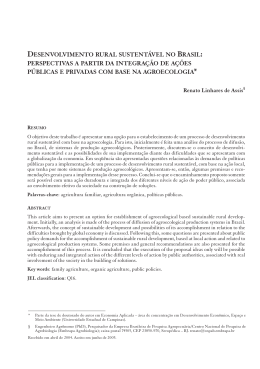Desenvolvimento rural sustentável no Brasil: perspectivas