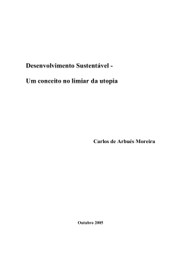 Desenvolvimento Sustent&aacute;vel - Um conceito no