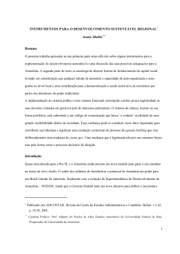 INSTRUMENTOS PARA O DESENVOLVIMENTO SUSTENT&Aacute;VEL