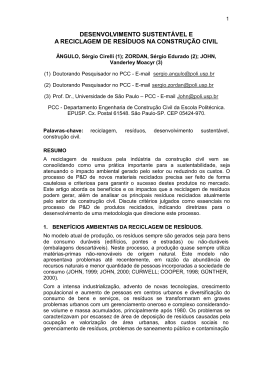 DESENVOLVIMENTO SUSTENT&Aacute;VEL E A RECICLAGEM DE