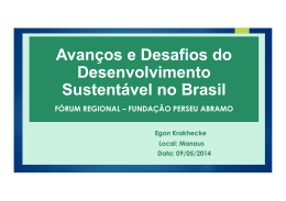 Avanços e Desafios do Desenvolvimento Sustentável no Brasil