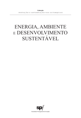 energia, ambiente e desenvolvimento sustent&aacute;vel