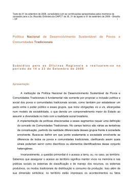 Política Nacional de Desenvolvimento Sustentável