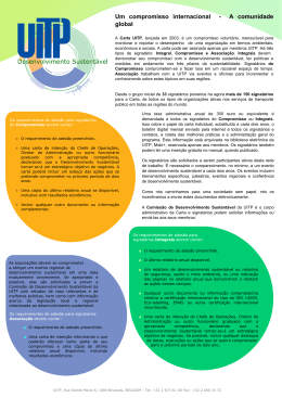 Carta para o Desenvolvimento Sustentável UITP