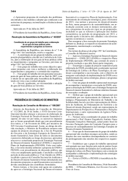 Resolu&ccedil;&atilde;o do Conselho de Ministros n.&ordm; 109/2007