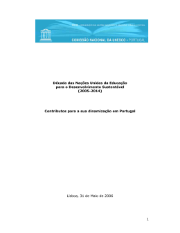 1 D&eacute;cada das Na&ccedil;&otilde;es Unidas da Educa&ccedil;&atilde;o para o