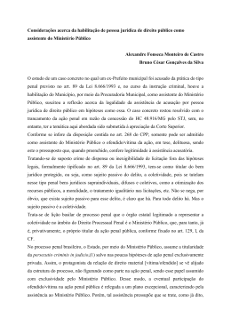 Considera&ccedil;&otilde;es acerca da habilita&ccedil;&atilde;o de pessoa jur&iacute;dica de direito