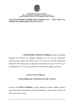 EXCELENT&Iacute;SSIMO SENHOR JUIZ FEDERAL DA VARA