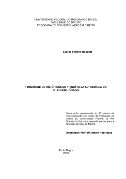 FUNDAMENTOS HIST&Oacute;RICOS DO PRINC&Iacute;PIO DA SUPREMACIA