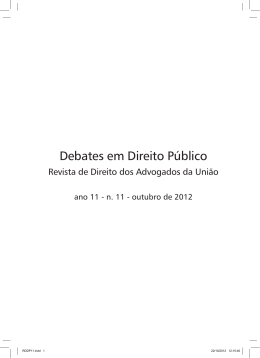 Debates em Direito P&uacute;blico