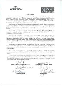 Carta de Maceió - APROMAL - Congresso Nacional Direito Publico