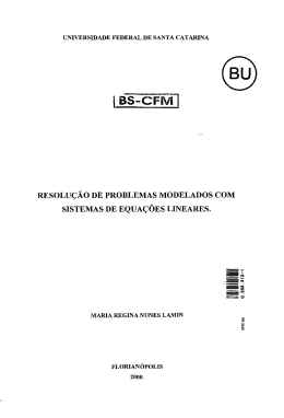 resolução de problemas modelados com sistemas de equações