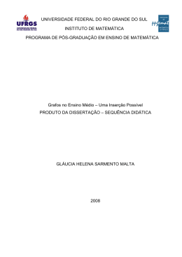 Grafos no Ensino M&eacute;dio &ndash; Uma Inser&ccedil;&atilde;o Poss&iacute;vel