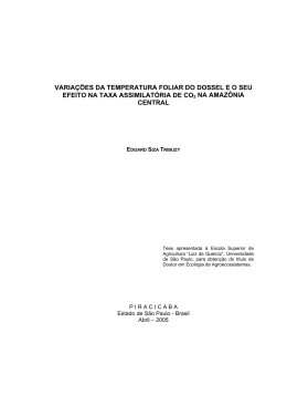 varia&ccedil;&otilde;es da temperatura foliar do dossel e o seu efeito na taxa