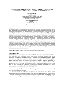 estudo de mistura asf&aacute;ltica morna como revestimento de pavimento
