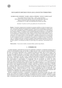 escoamento bif&aacute;sico &oacute;leo-&aacute;gua em dutos terrestres