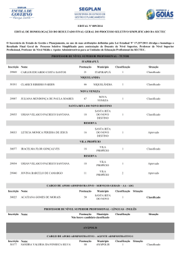 Homologa&ccedil;&atilde;o Final