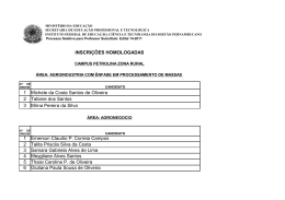INSCRI&Ccedil;&Otilde;ES HOMOLOGADAS 1 Michele da Costa Santos de