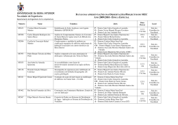 ANO 2009/2010 - &Eacute; UNIVERSIDADE DA BEIRA INTERIOR