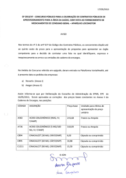 concurso público para a celebração de contratos públicos de