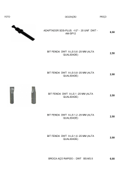 FOTO DESCRI&Ccedil;&Atilde;O PRE&Ccedil;O ADAPTADOR SDS-PLUS -1/2"