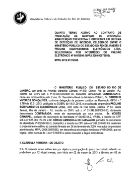 quarto termo aditivo ao contrato de presta&ccedil;&atilde;o de servi&ccedil;os de