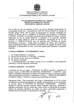 sERVI&Ccedil;Q P&Uacute;BLICO FEDERAL - Universidade Federal de Campina